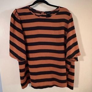 Rust and black blouse